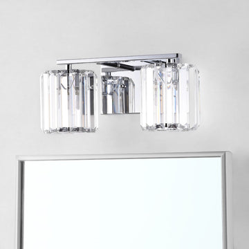 Coco Prism Vintage Metal/Glass Classic Glam LED Vanity Light - JONATHAN Y